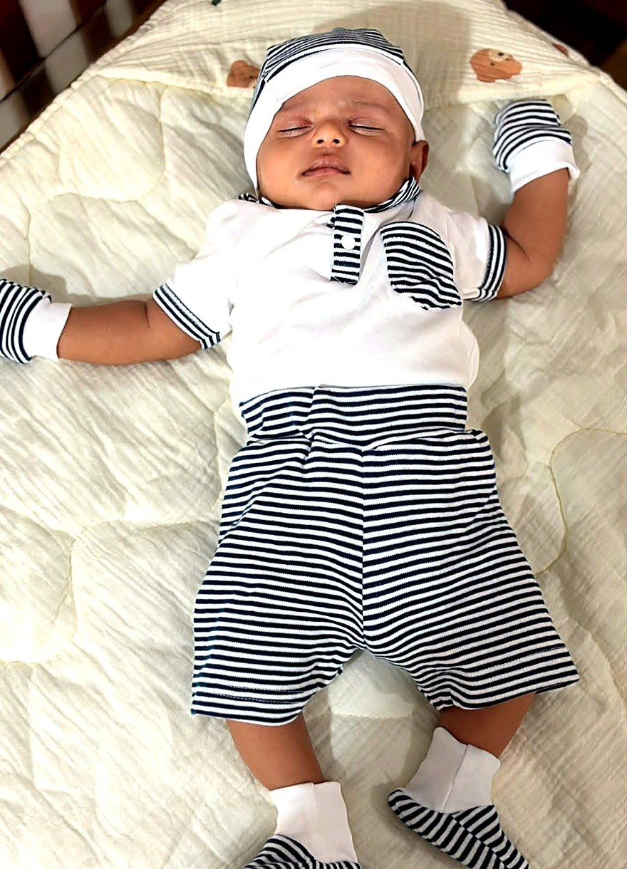 Baby Luay Emrik sleeping peacefully